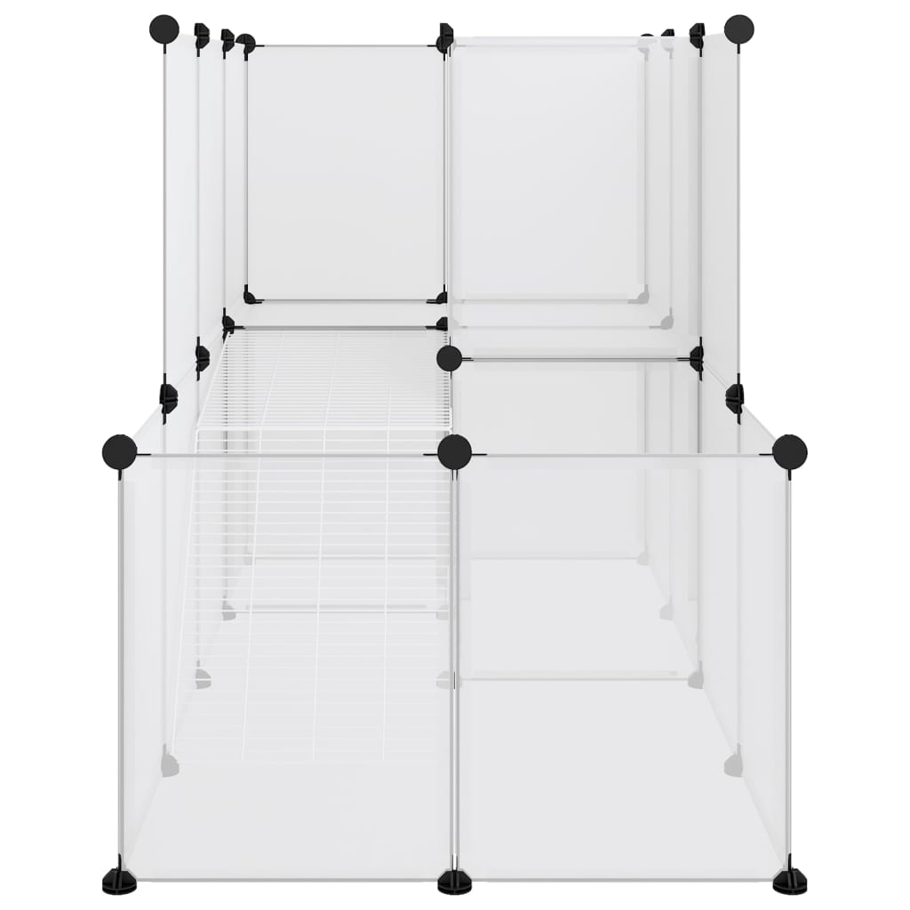 Vidaxl Animal Loft Small 142x74x93 cm Polypropène et acier transparent