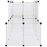 Vidaxl dierenhok klein 142x74x93 cm polypropeen en staal transparant