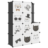 Vidaxl Meubles de stockage pour enfants avec 10 compartiments en polypropène noir
