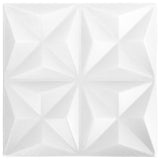 Vidaxl de 24 paneles de pared 3d Origami 6 m² 50x50 cm blanco