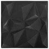 Vidaxl 24 ST Wall panels 3D Diamond 6 m² 50x50 cm Black