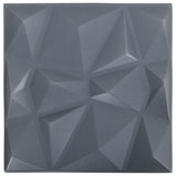 Vidaxl 48 Pannelli a parete ST 3D Diamond 12 m² 50x50 cm Grigio