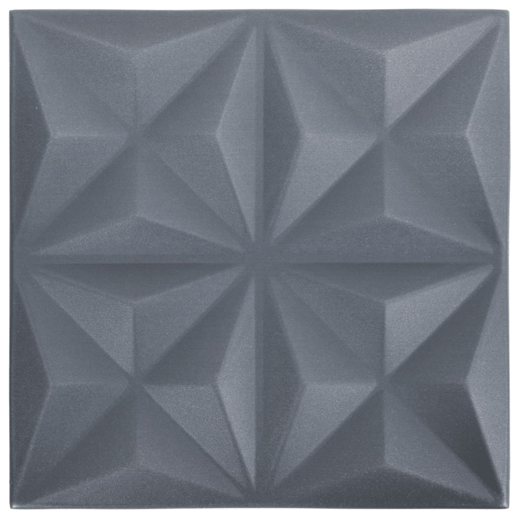 Vidaxl 48 St Wand Panels 3D Origami 12 m² 50x50 cm Grau