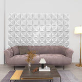 Vidaxl 12 stage de mur 3d origami 3 m² 50x50 cm blanc