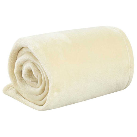 Couverture vidaxl 150x200 cm crème polyester -colored