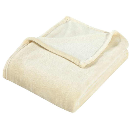 Couverture vidaxl 150x200 cm crème polyester -colored