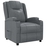 Vidaxl fauteuil verstelbaar kunstleer grijs