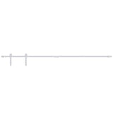Suspension Vidaxl Ensemble pour la mini-porte-jumelle 200 cm en acier en acier en carbone blanc
