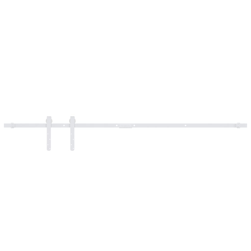 Ensemble de suspension Vidaxl pour la porte mini-sakiver 122 cm en acier en acier en carbone blanc