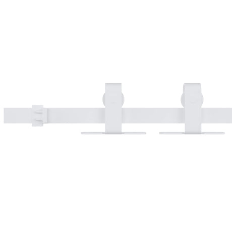 Ensemble de suspension Vidaxl pour la porte mini-sakiver 122 cm en acier en acier en carbone blanc