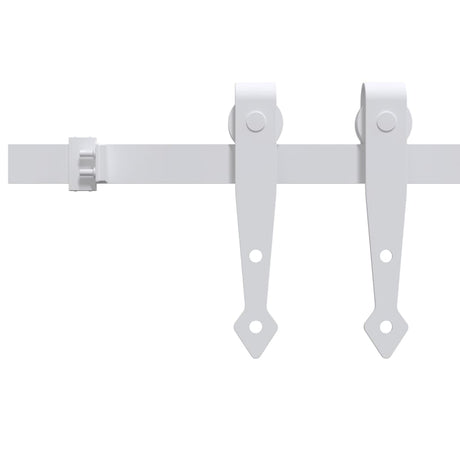 Ensemble de suspension Vidaxl pour la porte mini-sakiver 122 cm en acier en acier en carbone blanc