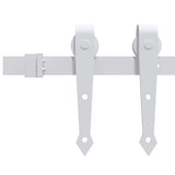 Ensemble de raccord Vidaxl pour la porte coulissante 200 cm en acier blanc