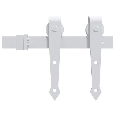 Ensemble de raccord Vidaxl pour la porte coulissante 200 cm en acier blanc
