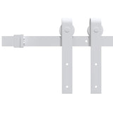 Raccords vidaxl Ensemble pour la porte coulissante 183 cm en acier blanc