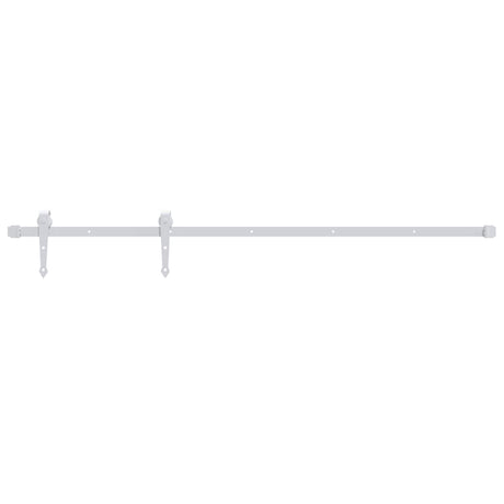 Raccords vidaxl Ensemble pour la porte coulissante 183 cm en acier blanc