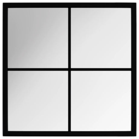 Miroir mural vidaxl 40x40 cm en métal noir