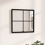 Miroir mural vidaxl 40x40 cm en métal noir