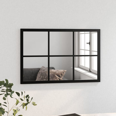 Miroir mural vidaxl 60x40 cm en métal noir