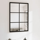 Miroir mural vidaxl 60x40 cm en métal noir