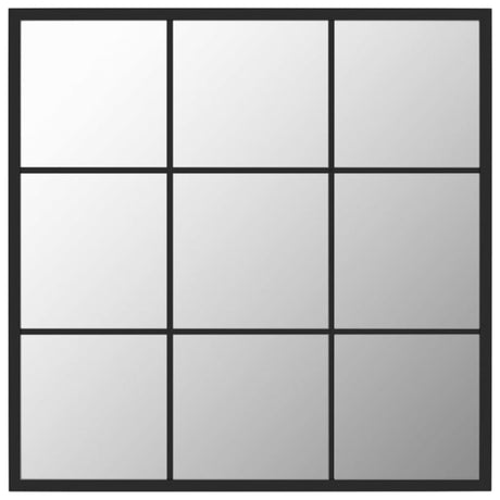 Miroir mural vidaxl 60x60 cm en métal noir
