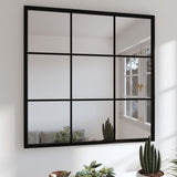 Miroir mural vidaxl 60x60 cm en métal noir