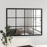 Miroir mural vidaxl 80x60 cm en métal noir