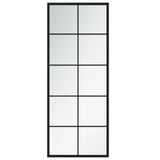 Miroir mural vidaxl 100x40 cm en métal noir