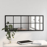 Miroir mural vidaxl 100x40 cm en métal noir