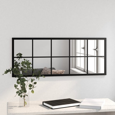 Miroir mural vidaxl 100x40 cm en métal noir