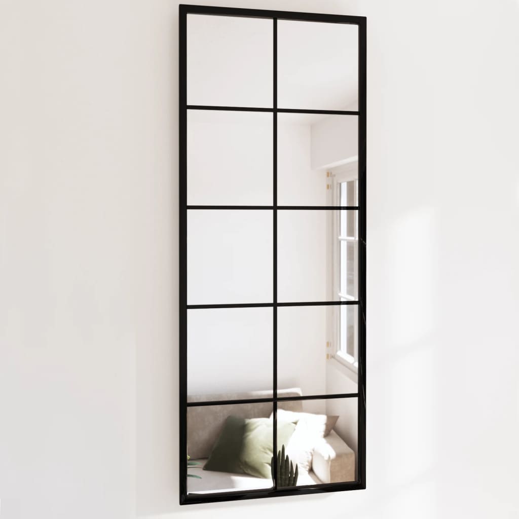 Vidaxl Wall Mirror 100x40 cm Metal Black