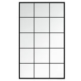 Miroir mural vidaxl 100x60 cm en métal noir