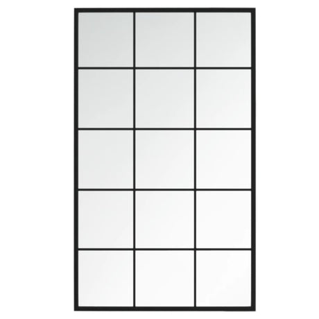 Miroir mural vidaxl 100x60 cm en métal noir