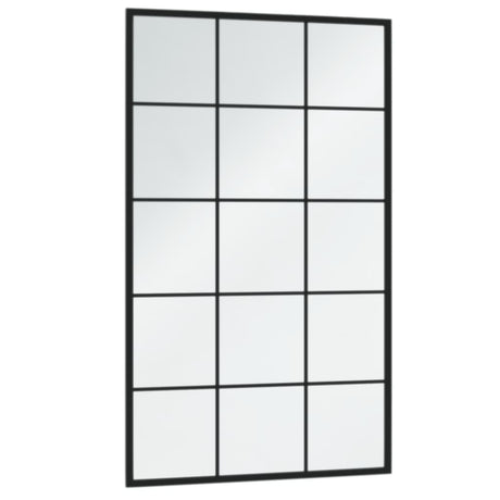 Miroir mural vidaxl 100x60 cm en métal noir