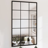 Miroir mural vidaxl 100x60 cm en métal noir
