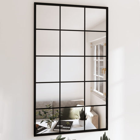 Miroir mural vidaxl 100x60 cm en métal noir