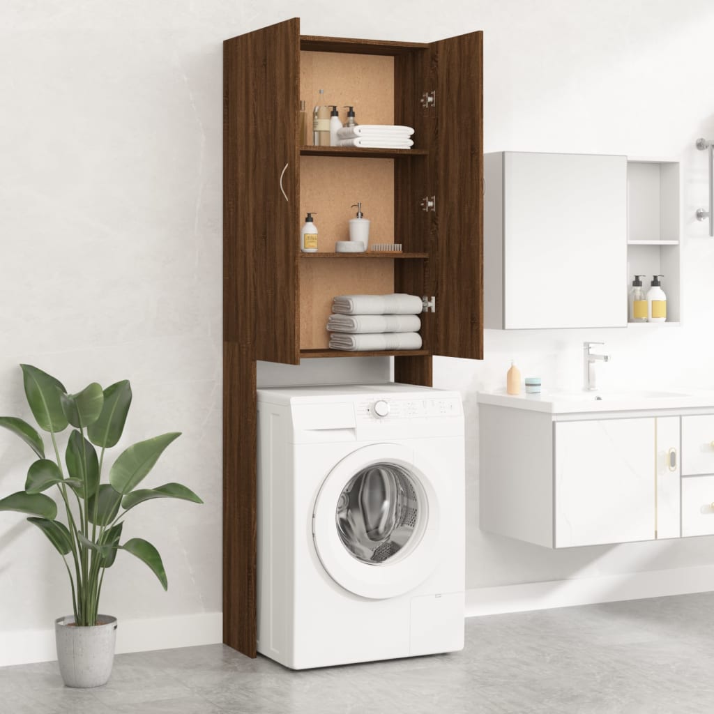 Vidaxl Washing Machine Armoire 64x25.5x190 cm Couleur de chêne brun