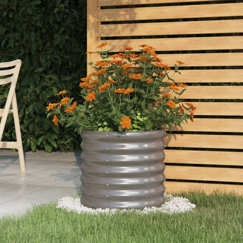 Vidaxx jardinière 40x40x36 cm acier galvanisé gris