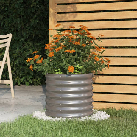 Vidaxx jardinière 40x40x36 cm acier galvanisé gris