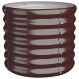 Boîte de planification Vidaxl 40x40x36 cm Brown en acier galvanisé
