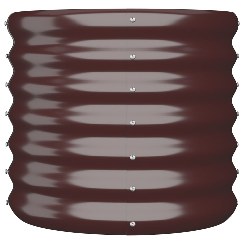 Boîte de planification Vidaxl 40x40x36 cm Brown en acier galvanisé