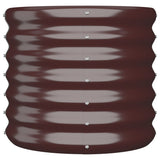 Boîte de planification Vidaxl 40x40x36 cm Brown en acier galvanisé