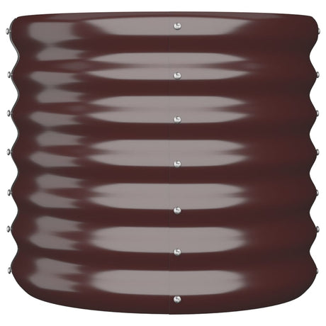 Boîte de planification Vidaxl 40x40x36 cm Brown en acier galvanisé