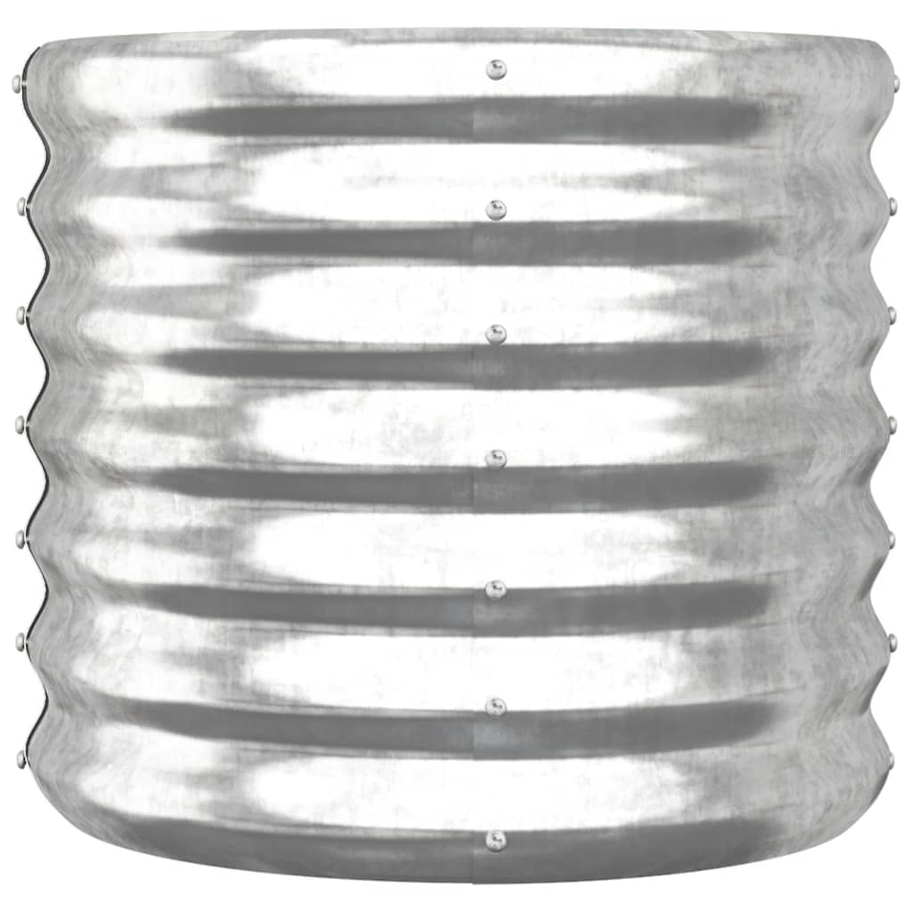 Jardinière Vidaxx 40x40x36 cm acier galvanisé couleur argent