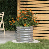 Jardinière Vidaxx 40x40x36 cm acier galvanisé couleur argent