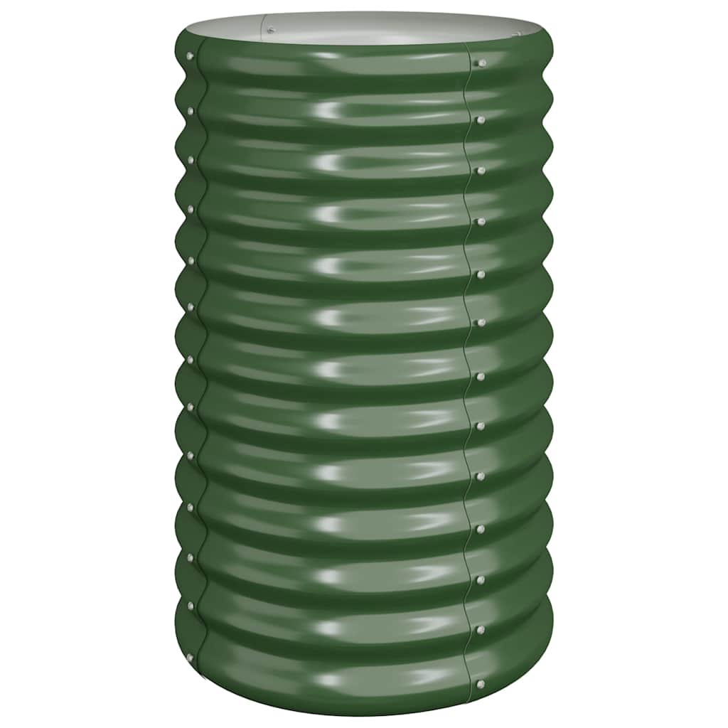 Vidaxx jardinière 40x40x68 cm acier galvanisé vert
