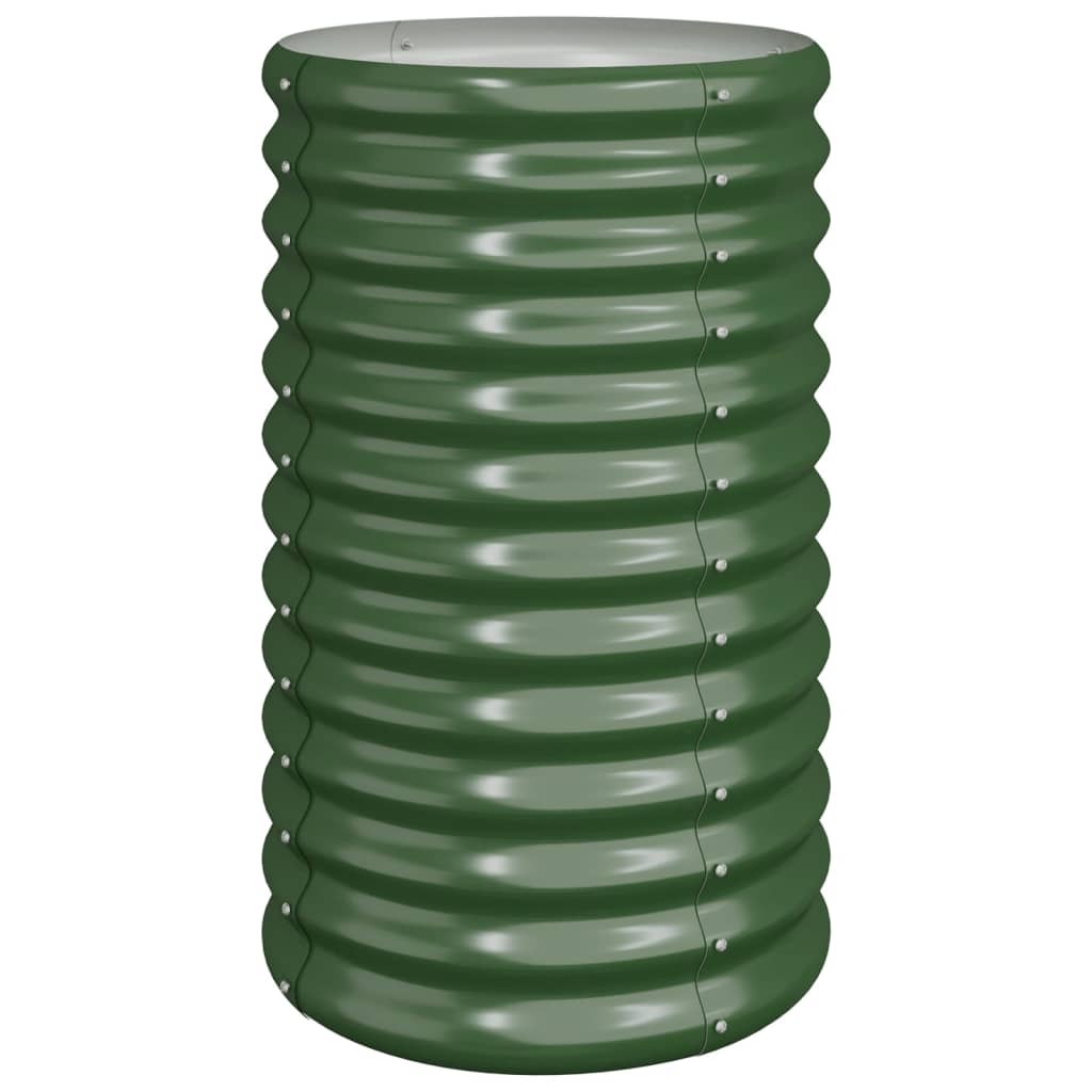 Vidaxx jardinière 40x40x68 cm acier galvanisé vert