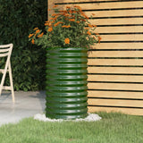 Vidaxx jardinière 40x40x68 cm acier galvanisé vert