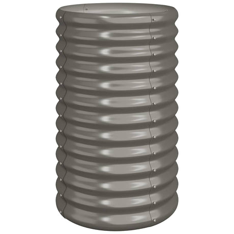 Boîte de planification de Vidaxl 40x40x68 cm en poudre et gris en acier recouvert