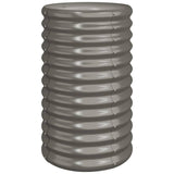 Boîte de planification de Vidaxl 40x40x68 cm en poudre et gris en acier recouvert
