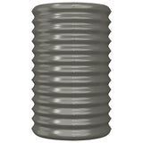 Boîte de planification de Vidaxl 40x40x68 cm en poudre et gris en acier recouvert